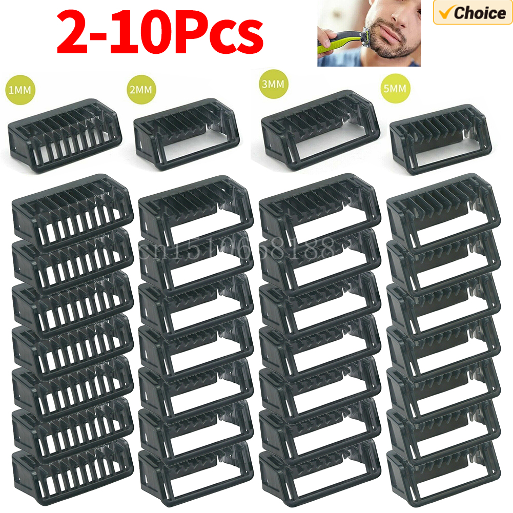 2-10 Uds 1/2/3/5mm accesorio peine recortadora cortadora para Philips OneBlade una hoja afeitadora peine pinza cabezal cortador QP2520 QP2523