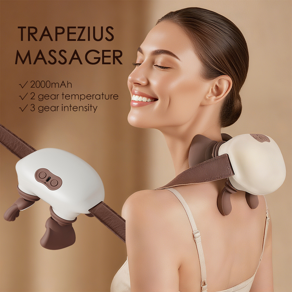 Nacken-Schulter-MassagegerĂ€t Knetendes Shiatsu-MassagegerĂ€t Schal Knetendes RĂŒcken-Muskel-EntspannungsgerĂ€t Trapezius Nacken- und Schultermassage