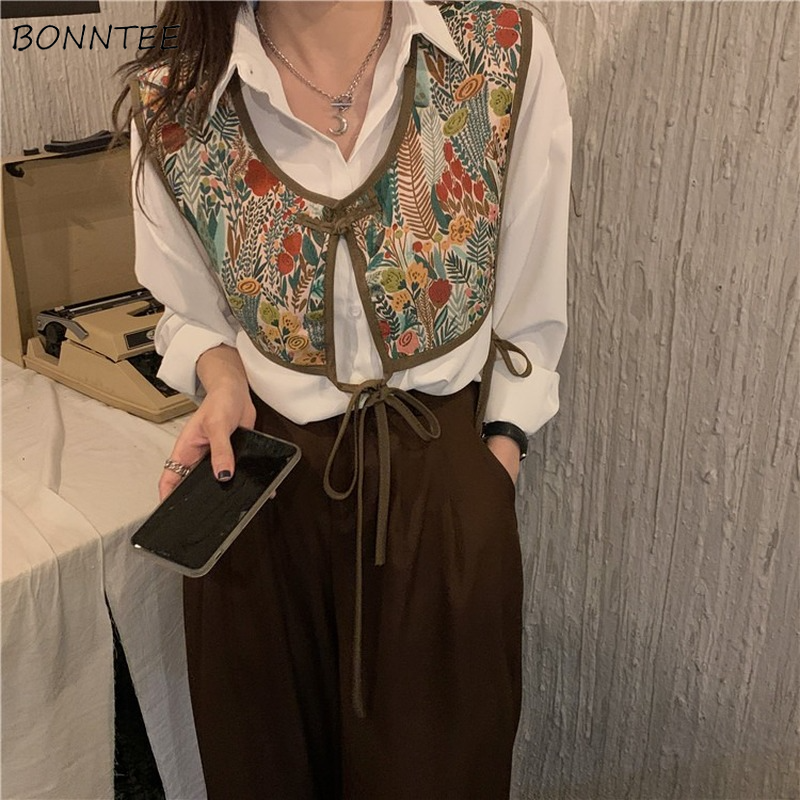 Gilets courts femmes Vintage Chic Style coréen minorité Streetwear décontracté sans manches vêtements ample personnalité rétro nouveaux vêtements d'extérieur
