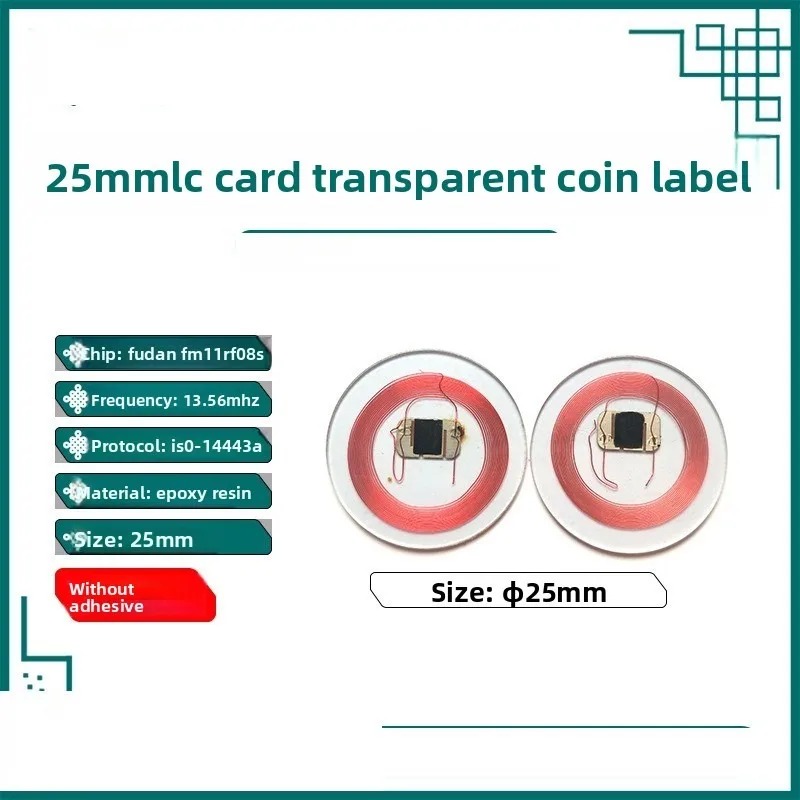 Tag CUID Gen2 Elektroniczny Przepisywalny Inteligentny Klucz NFC Klon Token 13.56Mhz 1K S50 ISO14443 Zmienny Przezroczysty Token w Kształcie Monety Magiczna Karta