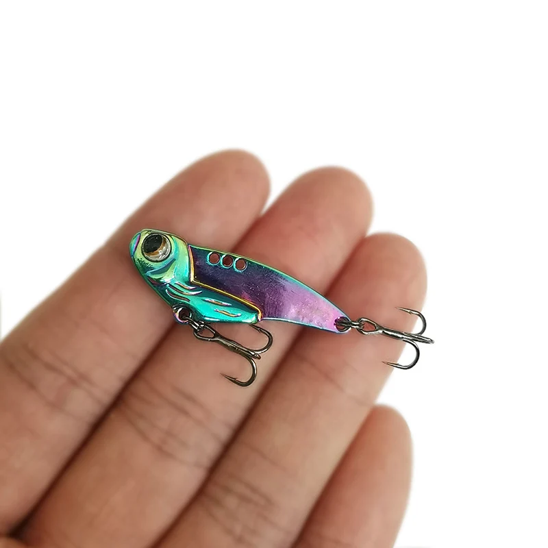 Nuevo Metal Mini VIB cuchara Wobbler señuelo de pesca 3,5g 5g 7g aparejos de pesca Pin de lubina Crankbait vibración Spinner cebo que se hunde