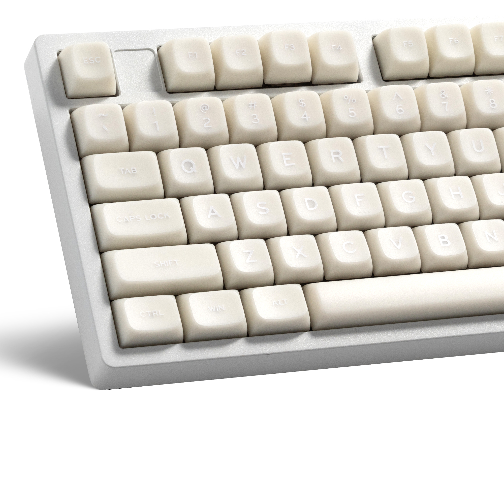 XVX MDA Profile White Jade Double Shot PBT Keycaps Set Translucent Shine Through Keycaps do klawiatury mechanicznej 132 klawisze