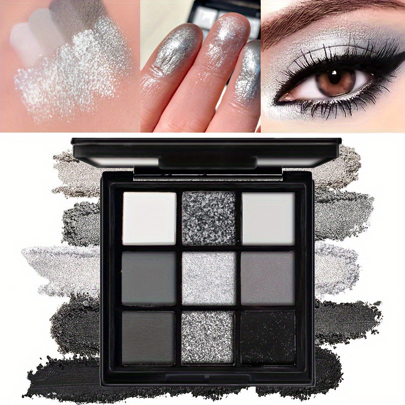 Uma paleta de sombras esfumadas de 9 cores, de longa duração, à prova d'água e fácil de aplicar, perfeita para criar um visual de maquiagem punk esfumado.