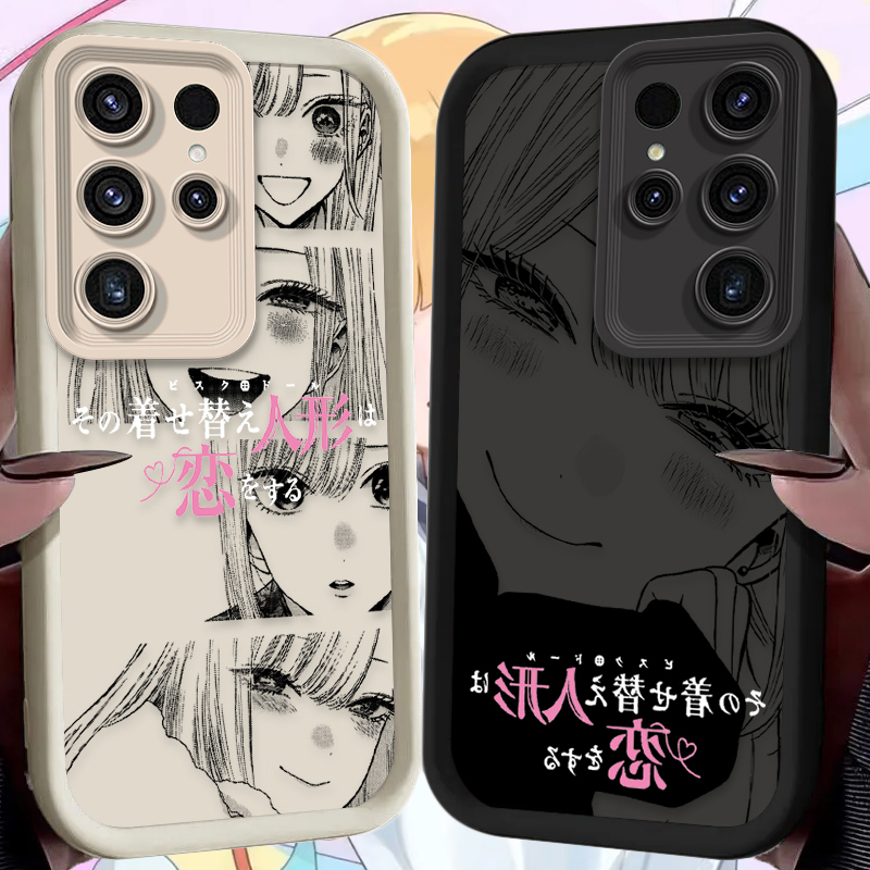 Adorável kitagawa marin caso para samsung galaxy s24 s23 s25 ultra s22 s21 plus fe a56 a36 a26 a16 a06 a15 a25 a35 a55 5g capa
