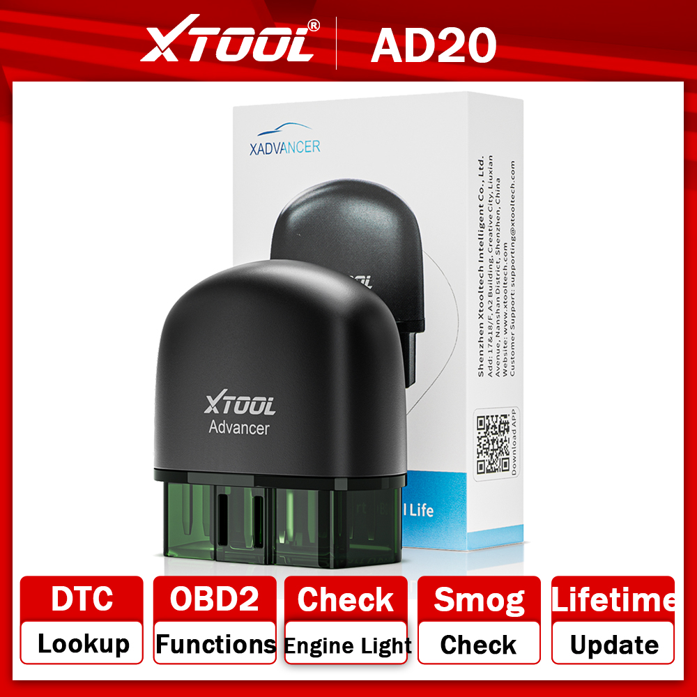 XTOOL Advancer AD20 Автомобильный OBD2 сканер считыватель кодов диагностический инструмент для iPhone Android Check Engine Light Smog Check Full OBD2