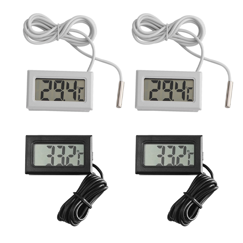 Mini termómetro Digital LCD con sonda impermeable, práctico Sensor de temperatura para interiores y exteriores, para refrigerador y acuario