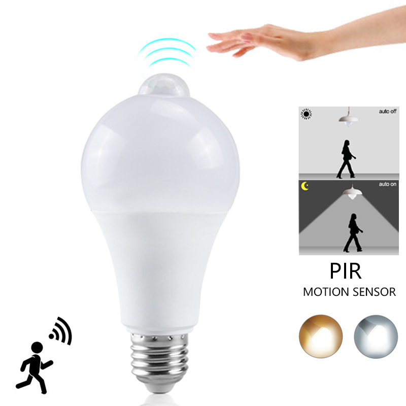 IR E27モーションセンサー電球 B22 12W 15W 18W 20W LEDランプ スマート電球 モーション起動式ON/OFF ホームライト 家庭用階段用ランプ