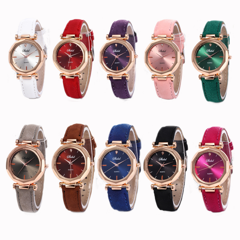 OL Diamond Stainless Steel Relógio de pulso, Relógio feminino, Girls Gift, Mais novo, Couro, Quartzo, Analógico, Moda