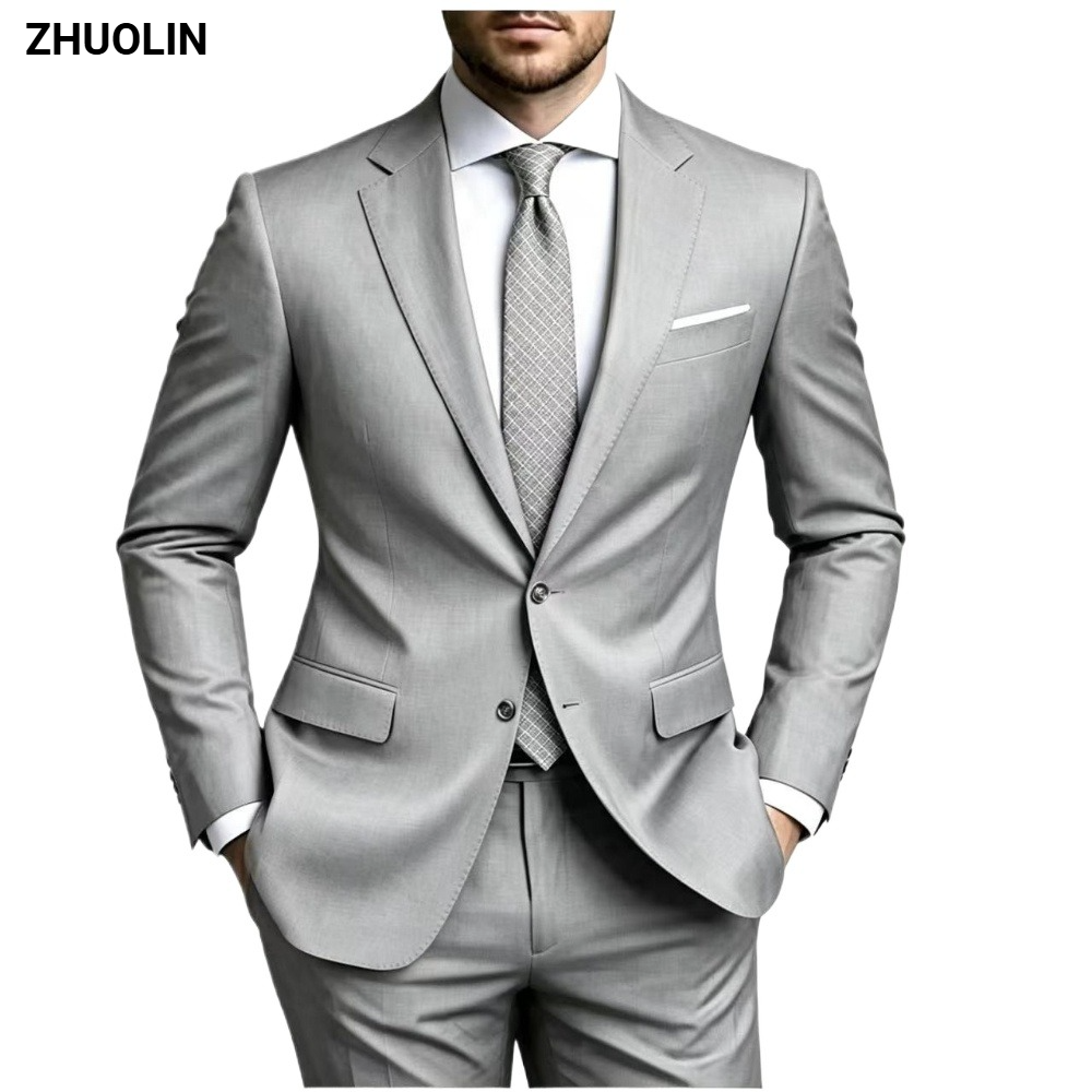 2026 Herren Klassischer Anzug Elegante Leichte Sets Slim Fit Blazer Hose Business-Set Modische Weste für Hochzeiten Partys Anlässe