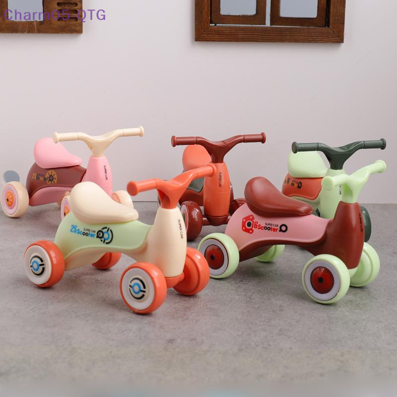 NOUVEAU Mini-voiture d'équilibre pour enfants, mignonne et réaliste, à quatre roues, trottinette coulissante pour bébé, ornement créatif à assembler, jouet pour enfants, cadeau