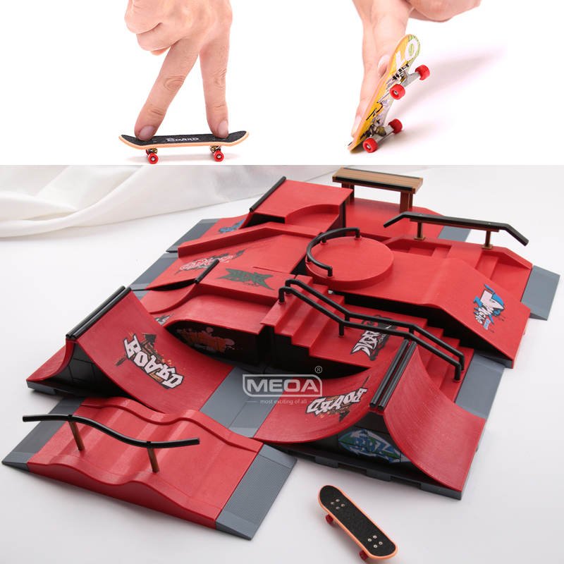 Пальцевые скейтборды DIY, скейт-парк, рампа, детали, техническая дека, сцена 10 в 1, комбинированный набор для детей, домашние игрушки для дома