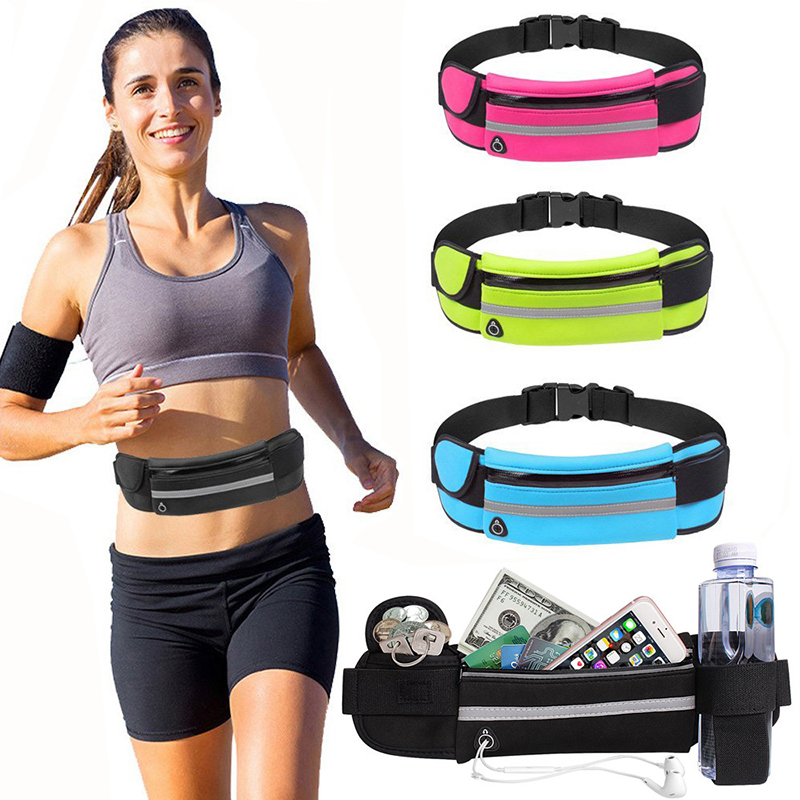 Sport Fanny Pack Frauen Laufen Taille Tasche Männer Gürtel Tasche Telefon Gym Taschen Wasser Trink Rucksack Laufen Radfahren Zubehör