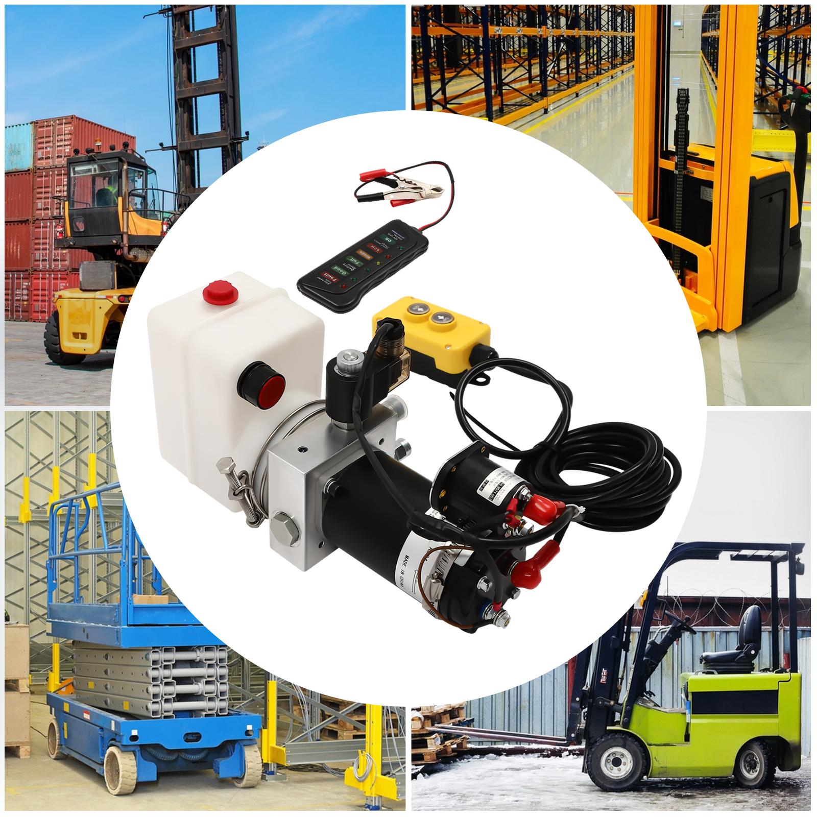 Pompa hydrauliczna o mocy 800 W i pojemności 1,5 l Zasilacz hydrauliczny do przyczepy wywrotki, pompa hydrauliczna do wywrotki jednostronnego działania