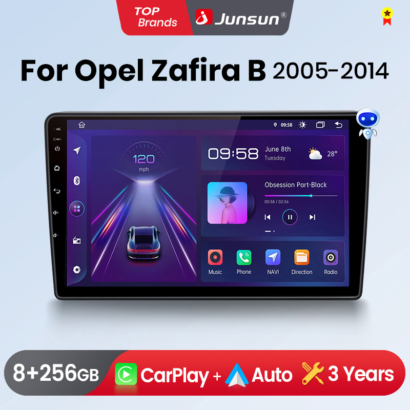 Junsun CarPlay Android Auto Car Radio for Opel Zafira B Astra H 2005 2006 2007-2014 GPS Intelligent Systems Multimedia Autoradio