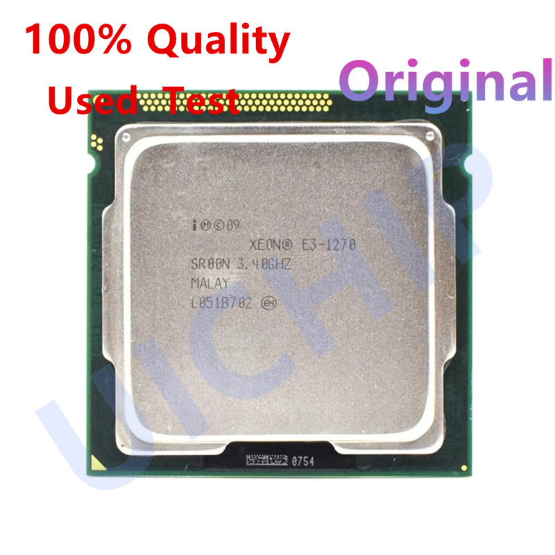 Procesador de CPU de cuatro núcleos Xeon E3-1270 100% Original, 3,4 GHz, 8M, 80W, LGA 1155