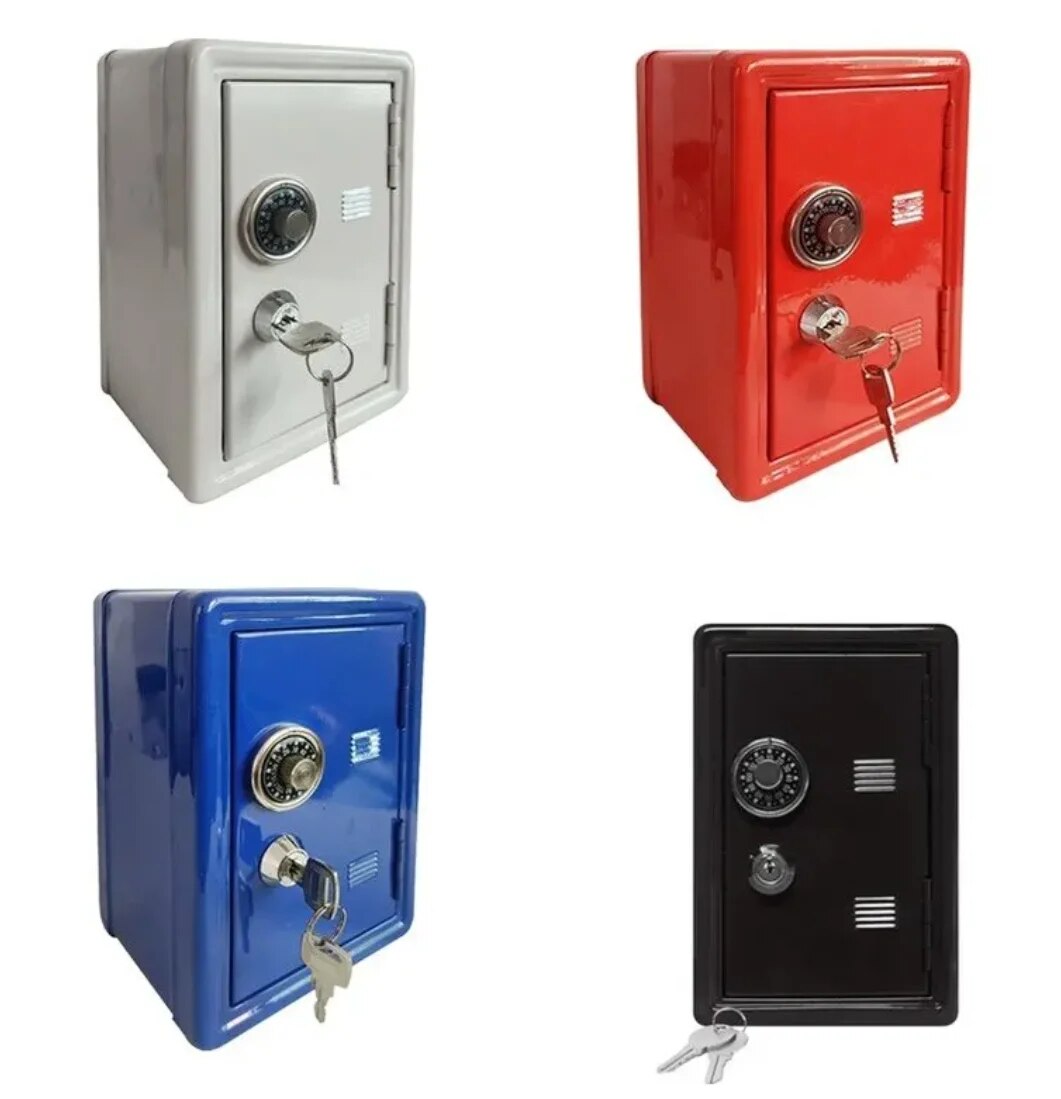 Huishoudverzekering Box Verticale Mini Metalen Veilige Auto Veilig Sleutel Verzekering Kast Desktop Decoratie Spaarpot