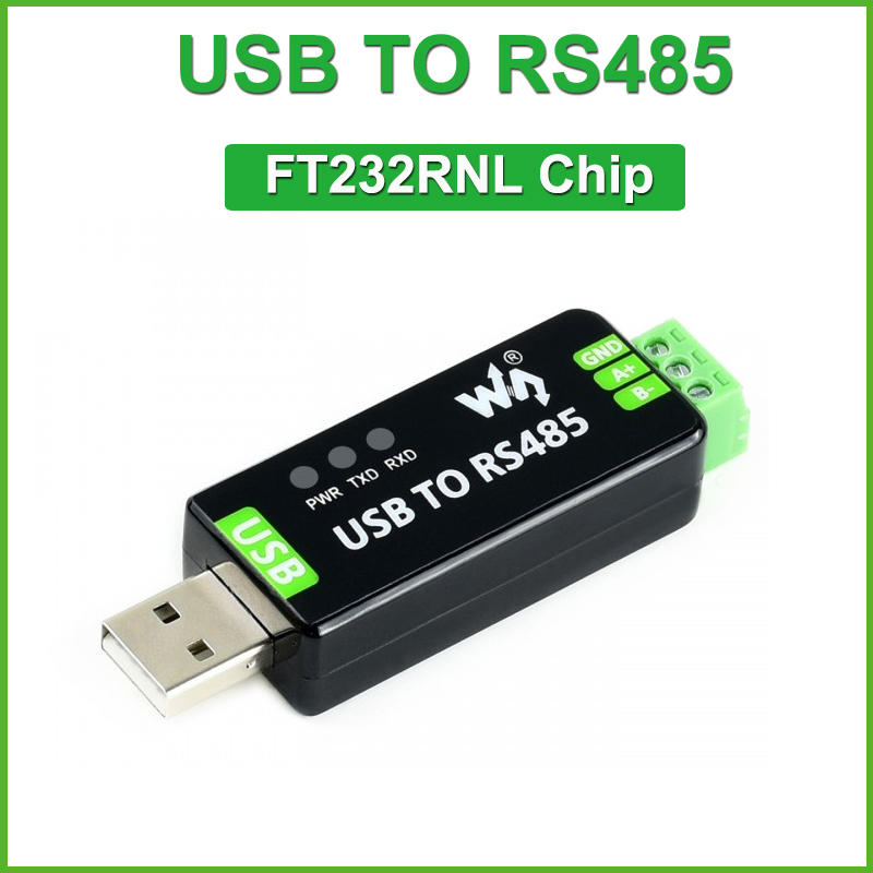 Conversor Industrial USB para RS485 Waveshare Original FT232 com Circuitos de Proteção Compatível com TVs