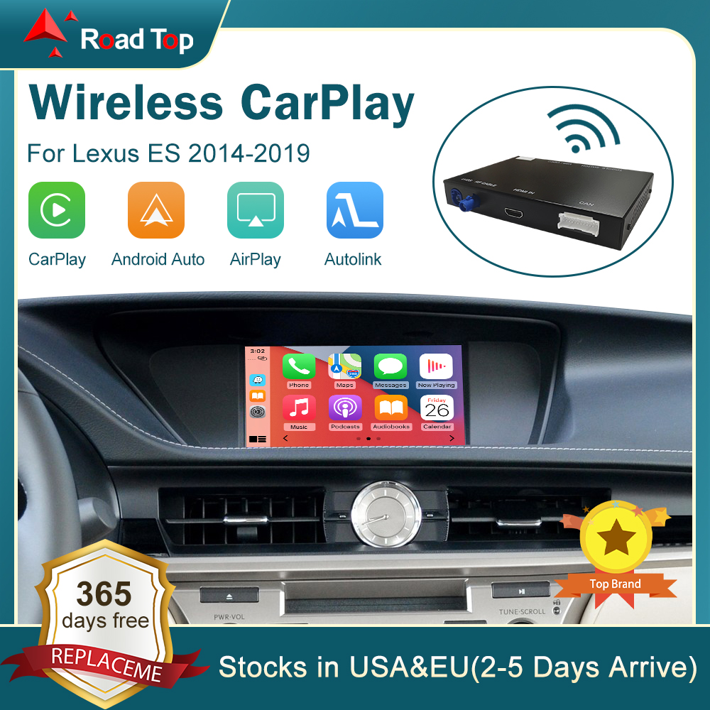 Беспроводной CarPlay для Lexus ES 2014-2019, с функциями Android Auto Mirror Link AirPlay
