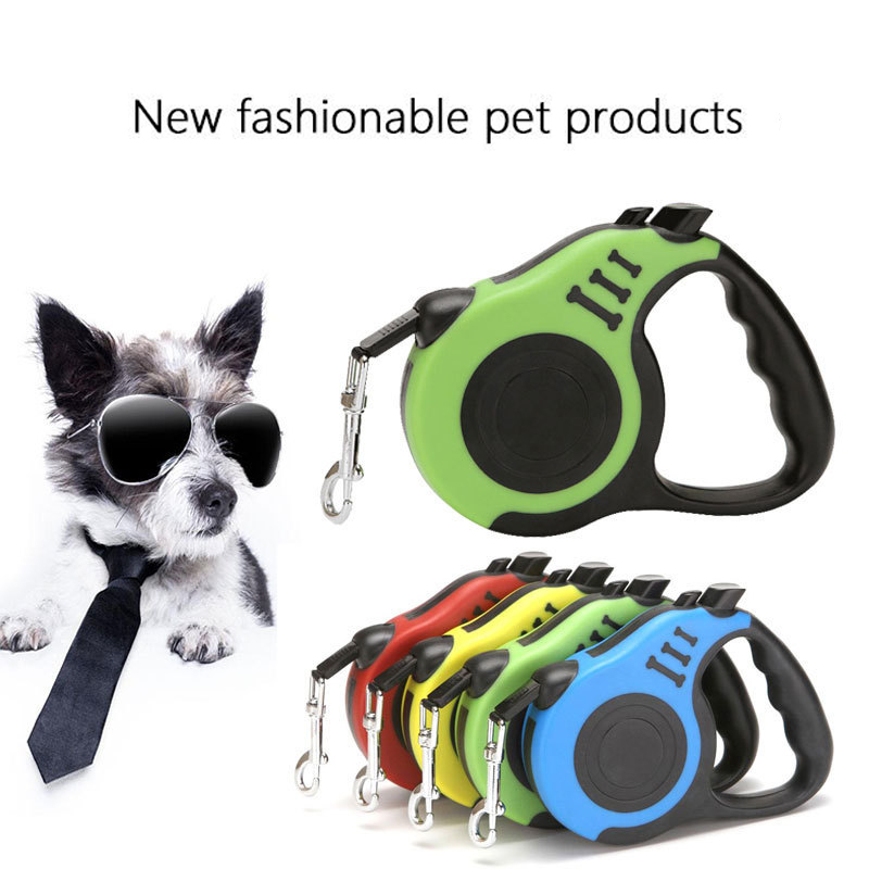 小型犬猫用3m 5m自動巻き取り式丈夫なナイロン製リード、子犬、屋外旅行、ウォーキング、ハイキング用牽引ロープ