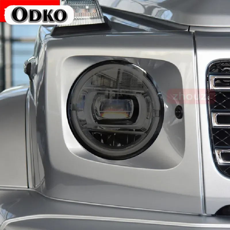 Tinte de faro delantero de coche, película protectora negra, pegatina transparente de TPU AMG, para Mercedes Benz clase G W463 2019 2020 2021