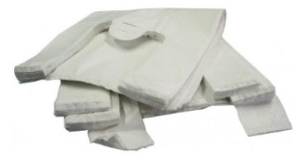 Bolso de mano blanco grueso, 40x50 unidades/4kg