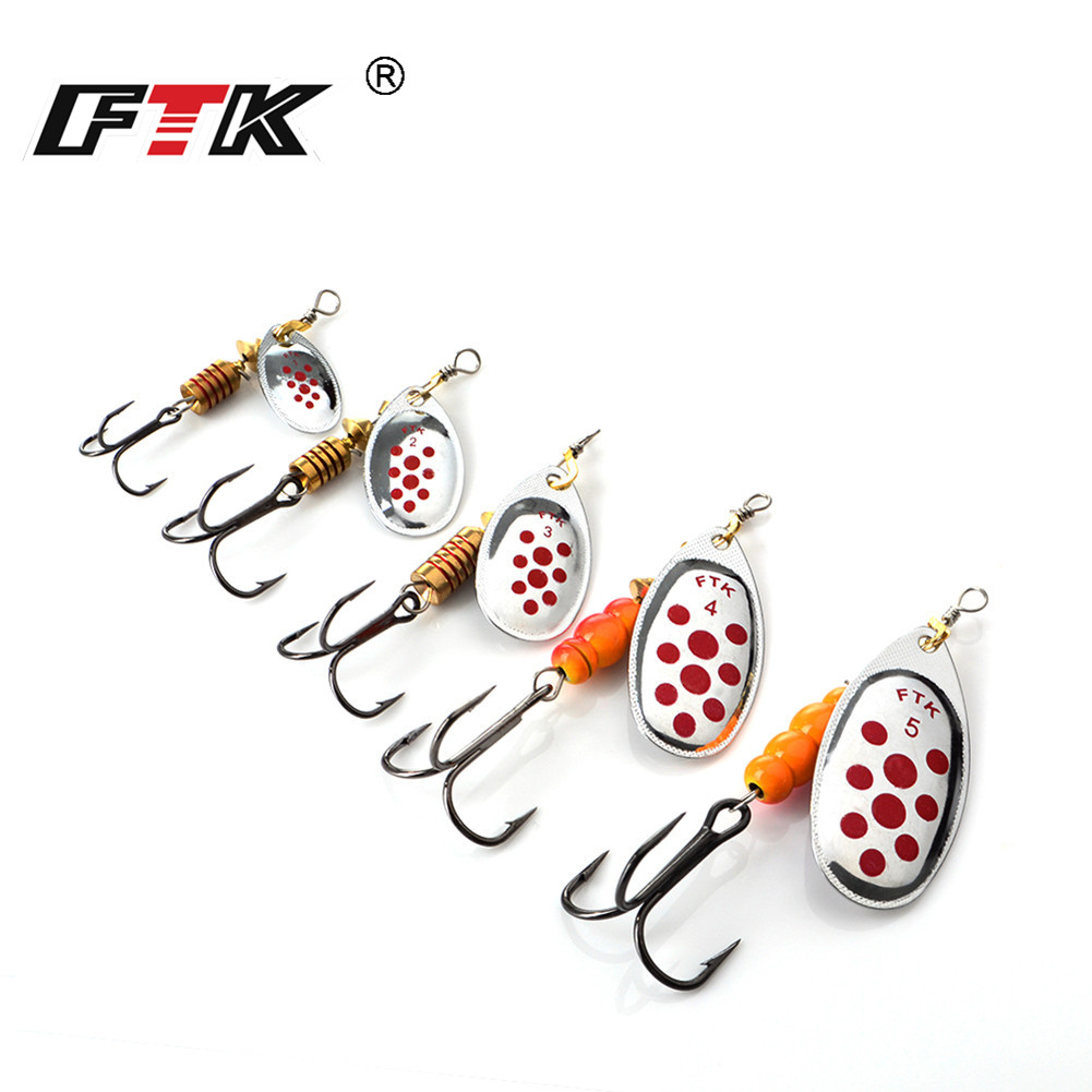 FTK 3.9g-15g Metal Spiner Bait Fishing Lure Spinner Fishing Spoon Lure Spinnerbait Hard Artificial Bait Pike Tackle