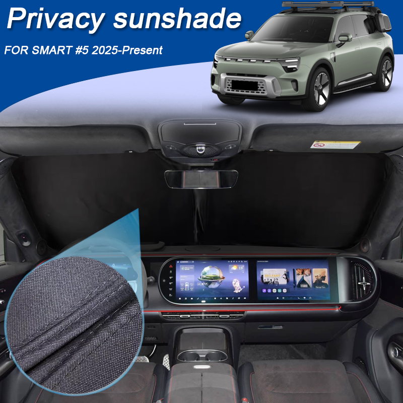 Kerai Privasi Jendela Hitam Mobil Untuk SMART # 5 2025-Sekarang Anti-UV Panas Isolasi Melindungi Penutup Aksesoris Interior Mobil