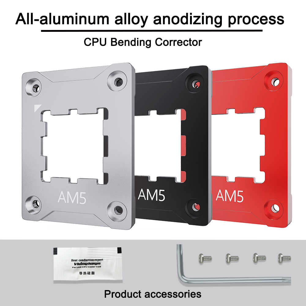 AM5 CPU-Biegekorrektor Aluminiumlegierung Kontaktgestell für AMD Ryzen 7950X 7800X 7700X 7600X 7500F