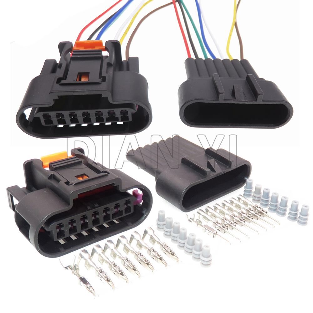Connecteur de boîtier en plastique de câble automatique avec directions, Végétde ville de voiture, prises scellées, démarreur à 7 voies, PP10000888, 1930-0958, 1 jeu