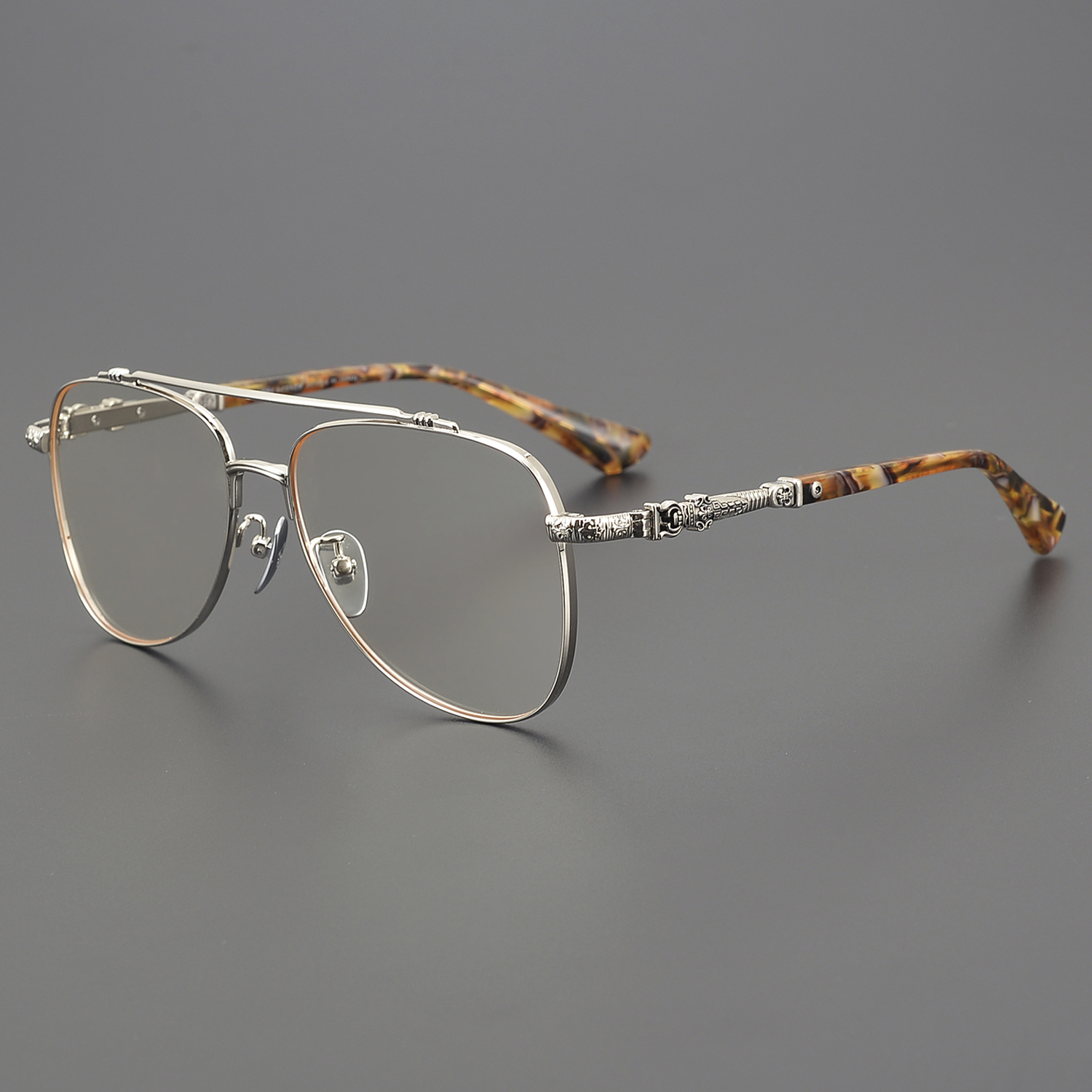 Men's Glasses Frame Luxury Brand Designer Pilot Punk Fashion Personality Anti Blue Light Prescription Myopia Eyeglasses 2025