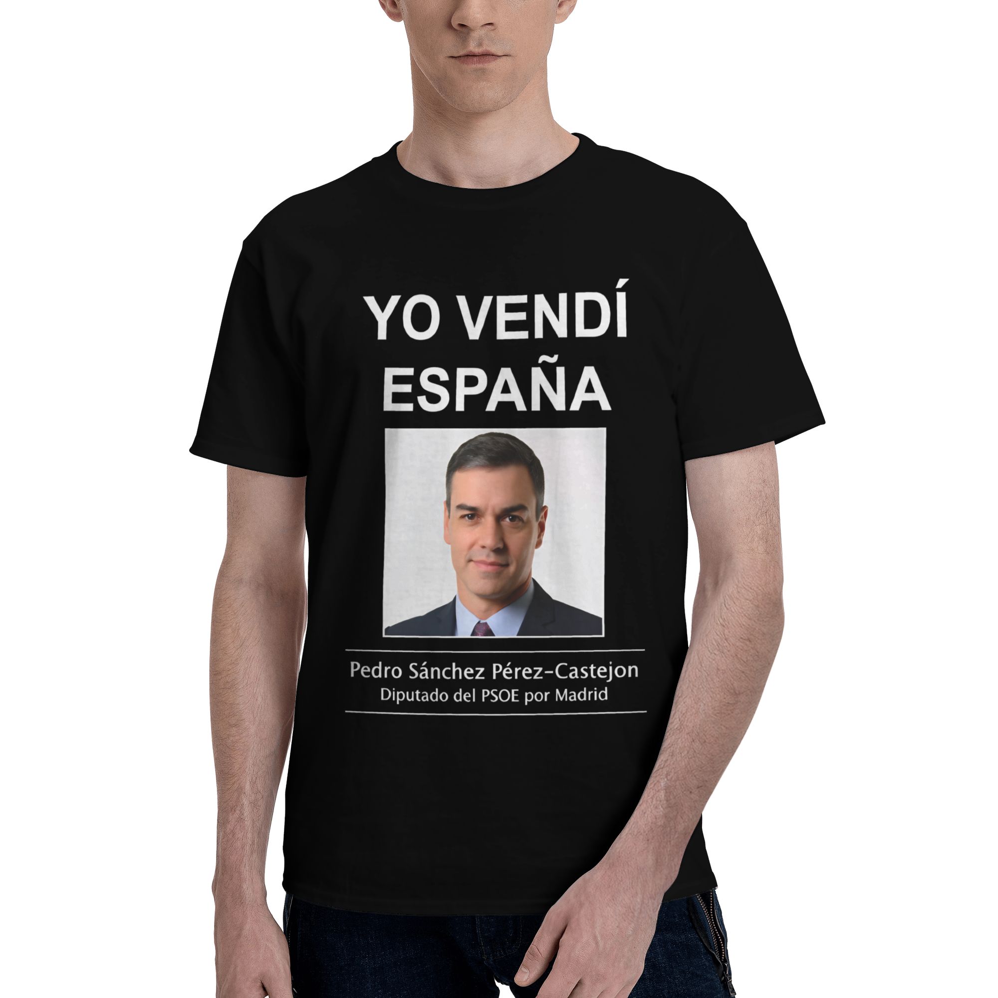 Kaos Pedro Sanchez yang Menakjubkan untuk Pria Kaos Katun Murni Leher Bulat Kaos Lengan Pendek Pakaian Ukuran Besar
