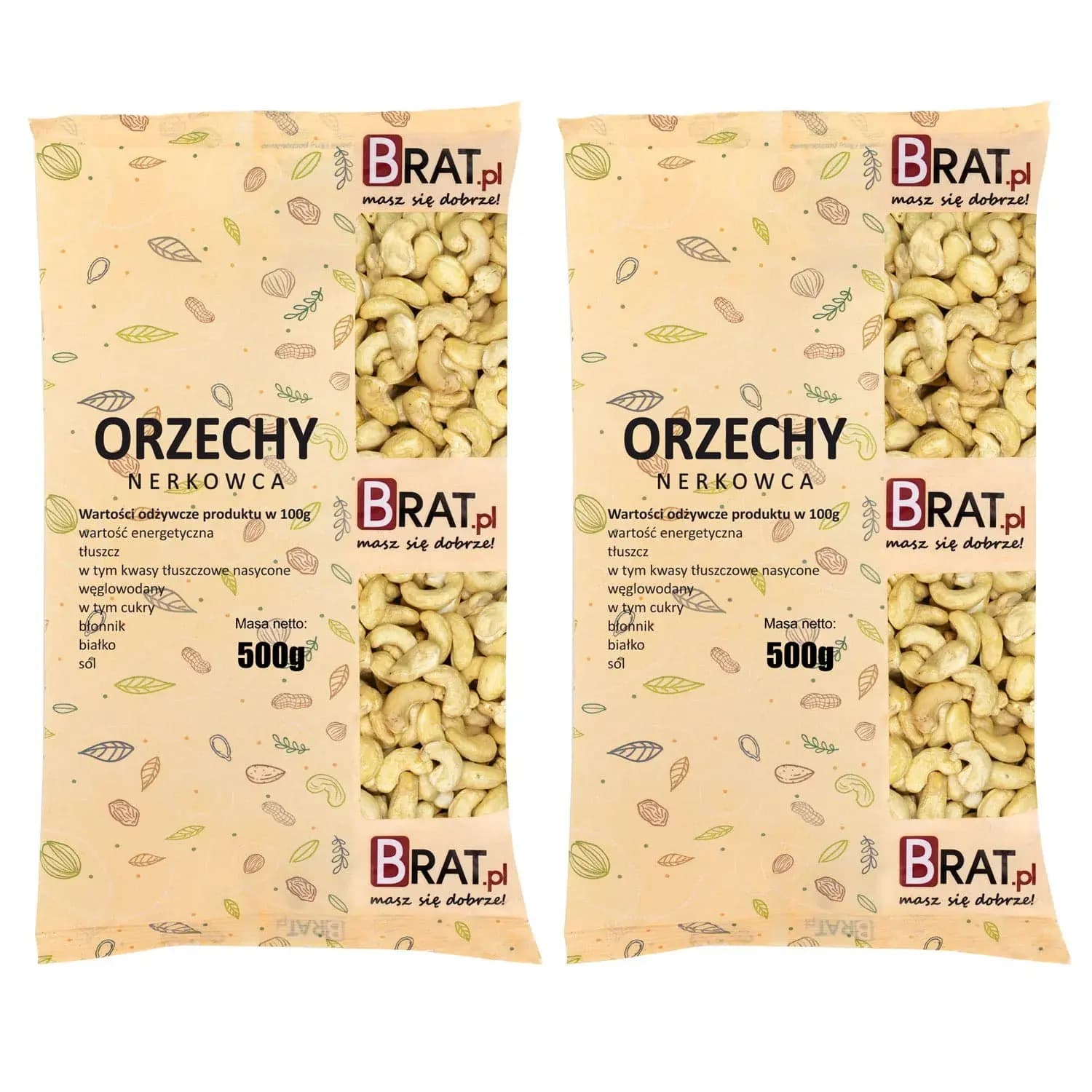 Orzechy nerkowca 1kg (2x500g)