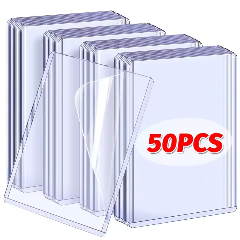 1/25/50 pz Trasparente Coreano Kpop Manicotto Della Carta con Pellicola Protettiva Titolare Della Carta Trasparente Idol Foto gioco di Carta copertura 35PT