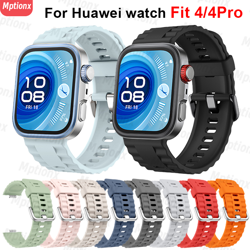 Correa de silicona para Huawei watch Fit 4Pro, pulsera de reloj Original, Correa deportiva de repuesto para Huawei watch Fit 4 Band