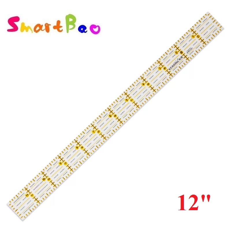 Fashion Sewing Ruler Non-Slip Tailor Ruler for Cutting Sewing 12" x 1"
