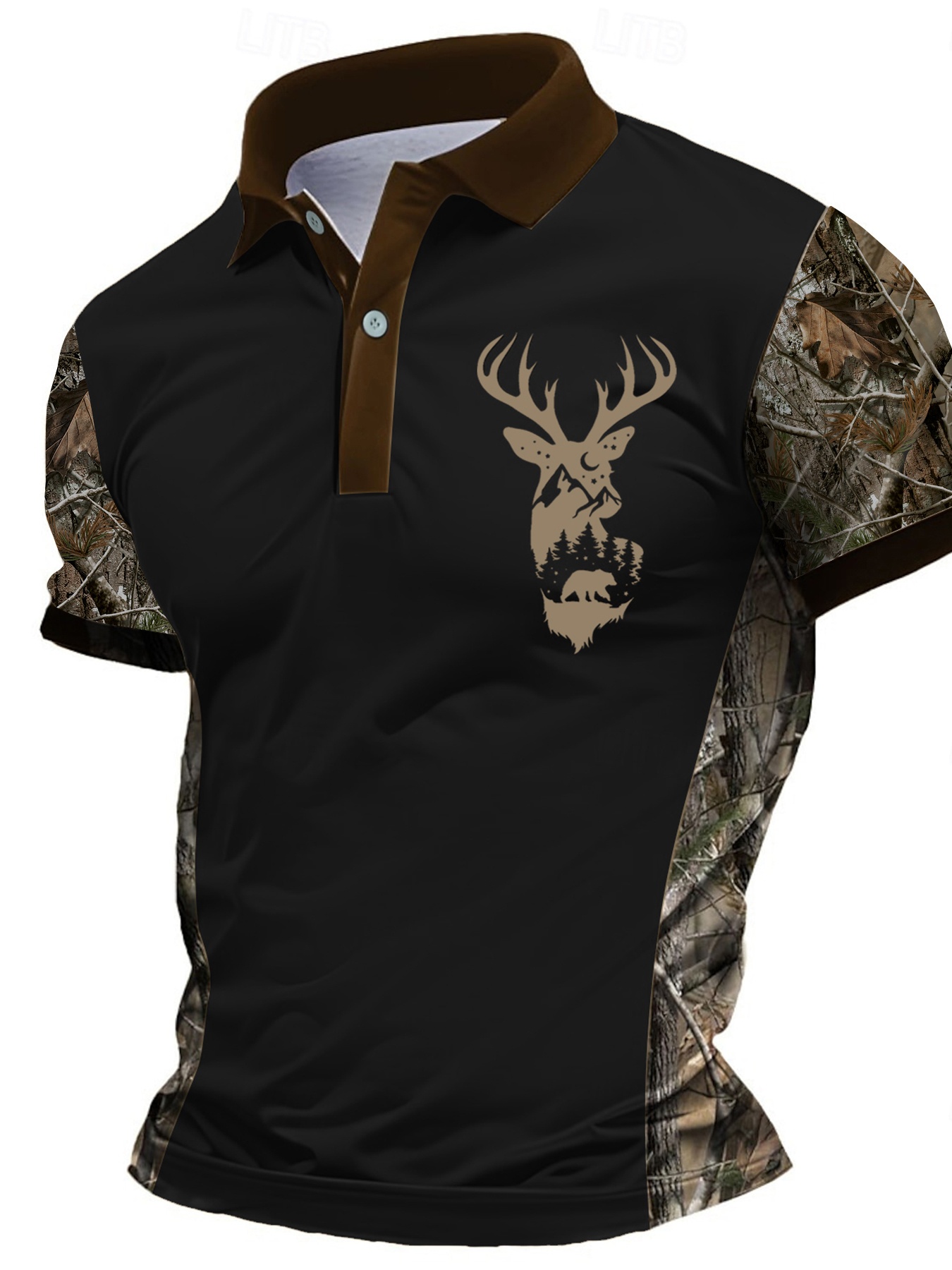 La nouvelle chemise POLO à manches courtes pour hommes pour l'été 2025 présente une impression de motifs 3D décontractés à la mode et respirants.