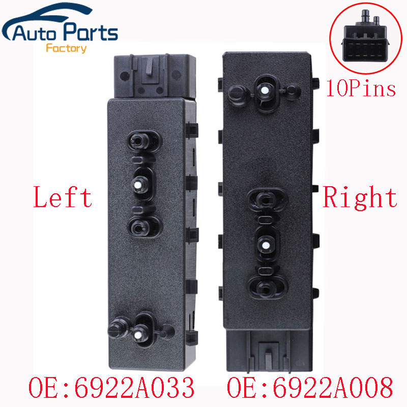 Nowy lewy i prawy przełącznik fotela elektrycznego do Mitsubishi Outlander ASX Lancer Evolution 6922A008 6922A033
