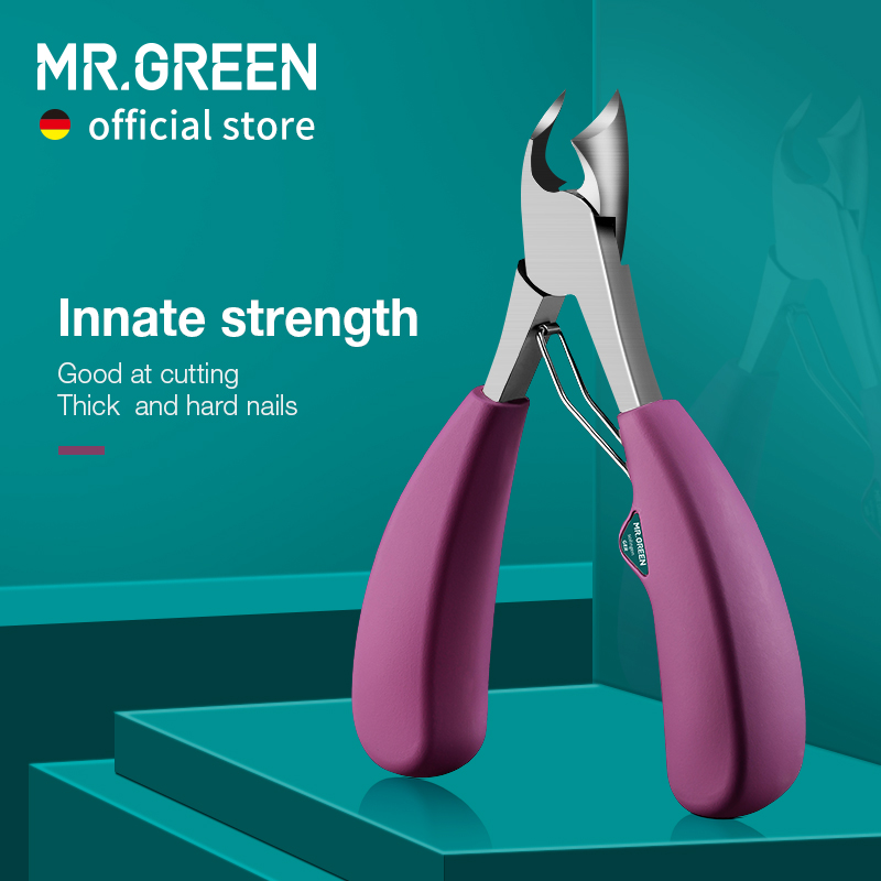 Машинка для стрижки ногтей MR.GREEN, машинка для стрижки вросших ногтей из нержавеющей стали, хорошая стрижка толстых и жестких ногтей, инструмент для педикюра и маникюра