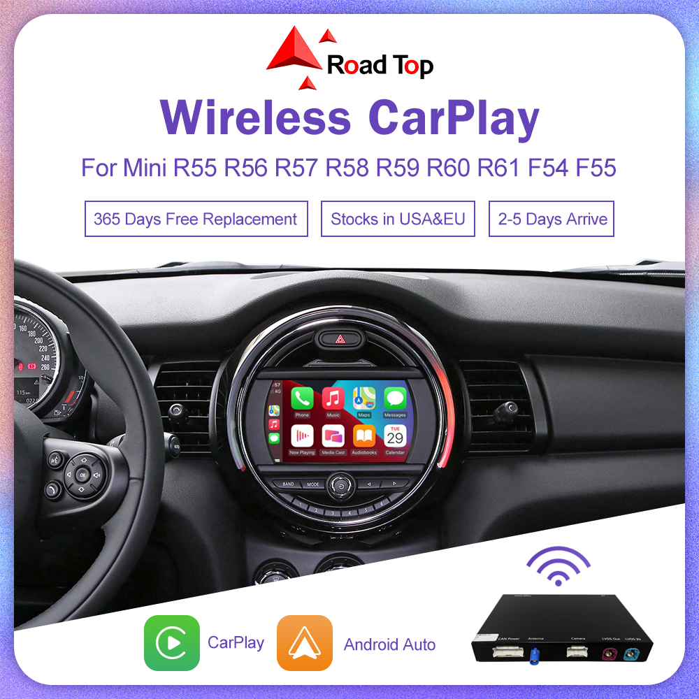 Draadloze Carplay Android Auto Voor Mini R55 R56 R57 R58 R59 R60 R61 F54 F55 Clubman Landgenoot Hardtop John Cooper F56 F57