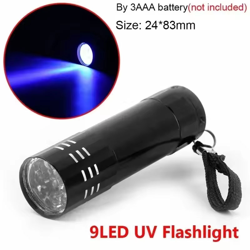 9 led uv tocha luz mini lanterna uv super ultra violeta 9 led lanterna tocha lâmpada de detecção escorpião tocha à prova dwaterproof água