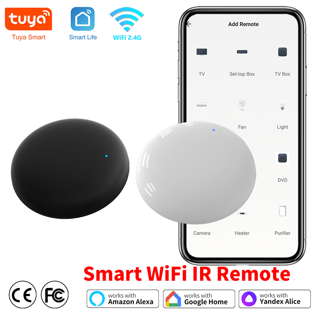 Control remoto inteligente con WiFi, aplicación Smart Life, Tuya, reemplaza TV, DVD, AUD, CA, funciona con Alexa y Google Home