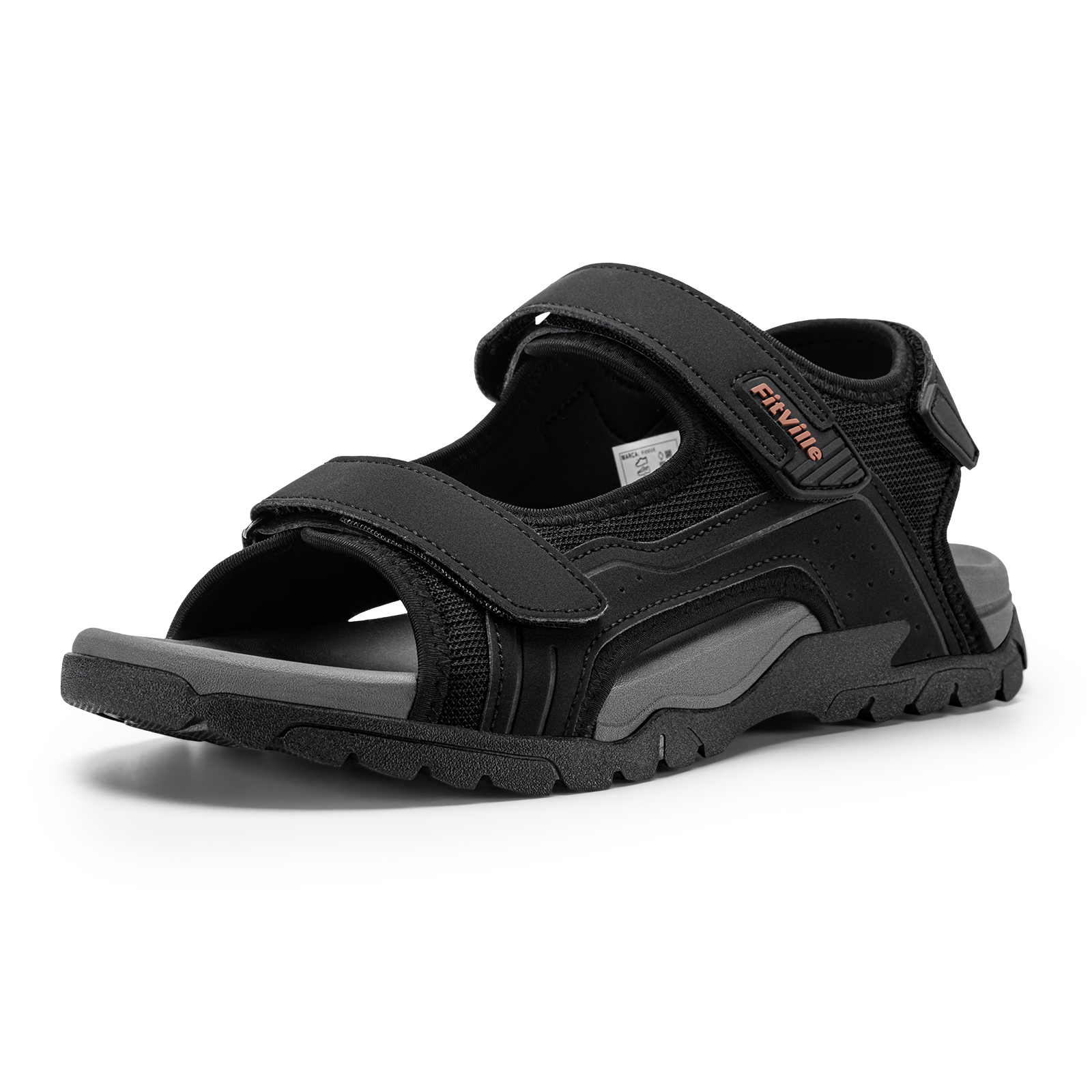 Sandały męskie FitVille, szerokie, ortopedyczne, do wędrówek, wygodne buty do chodzenia, na plażę, do wody, aqua shoes dla mężczyzn, klapki, japonki, kapcie.