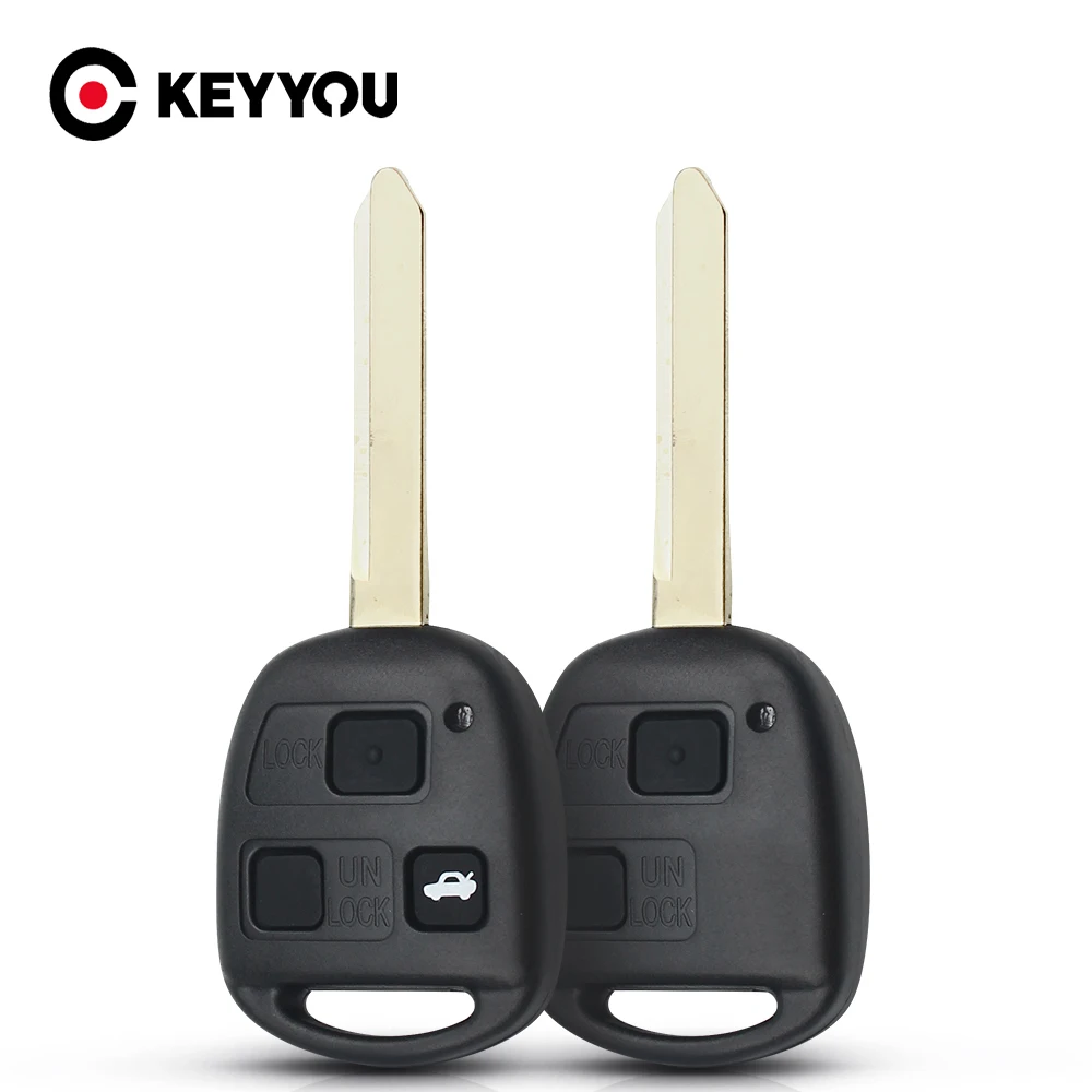 KEYYOU 2/3 Tasten Ersatz Für Toyota Yaris Avensis Corolla RAV4 Echo Camry Fob Remote Key Shell Fall Abdeckung TOY47 Klinge