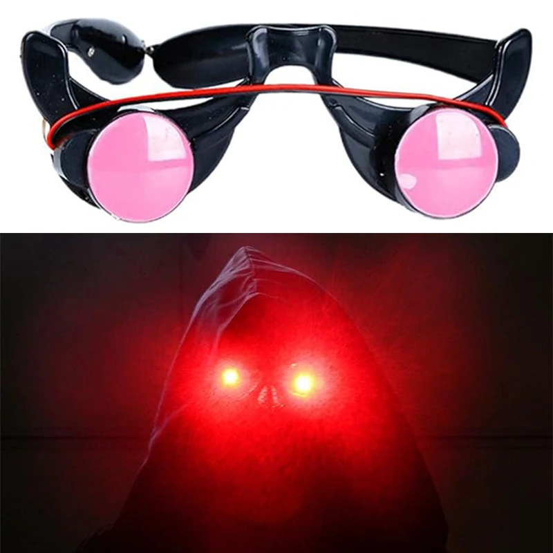 ハロウィーン用の照らされたメガネ,LEDライト,楽しいピエロ,冷たい赤,レーザーの目,マスク,カーニバルのアクセサリー