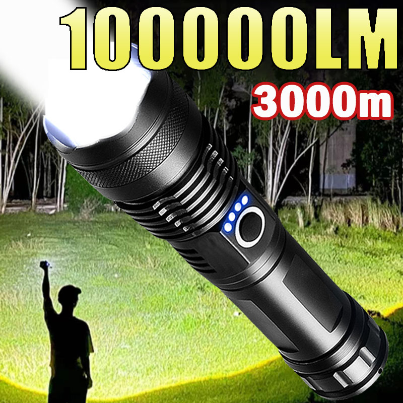 ハイパワー Led 懐中電灯伸縮ズームポータブル充電式 Led ランプ緊急スポットライトキャンプトーチ