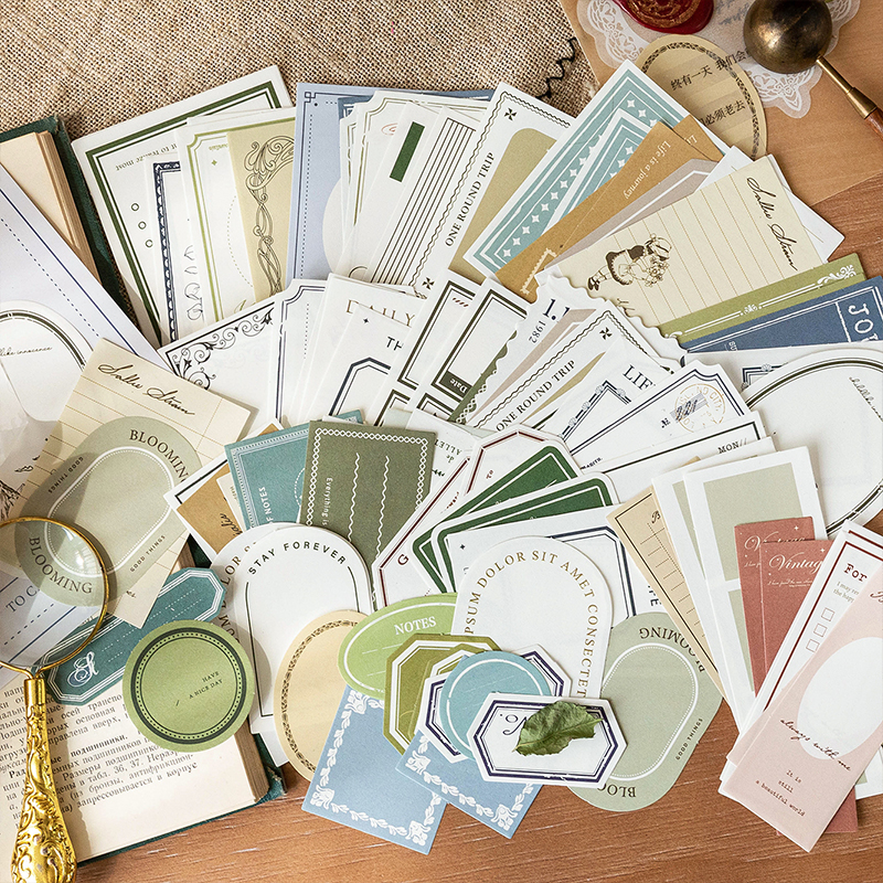 JIANQI 100 sztuk/paczka Vintage zestaw papieru do notowania DIY Scrapbooking artykuły szkolne Decor śmieci dziennik znakowanie artykuły papiernicze notatki papierowe