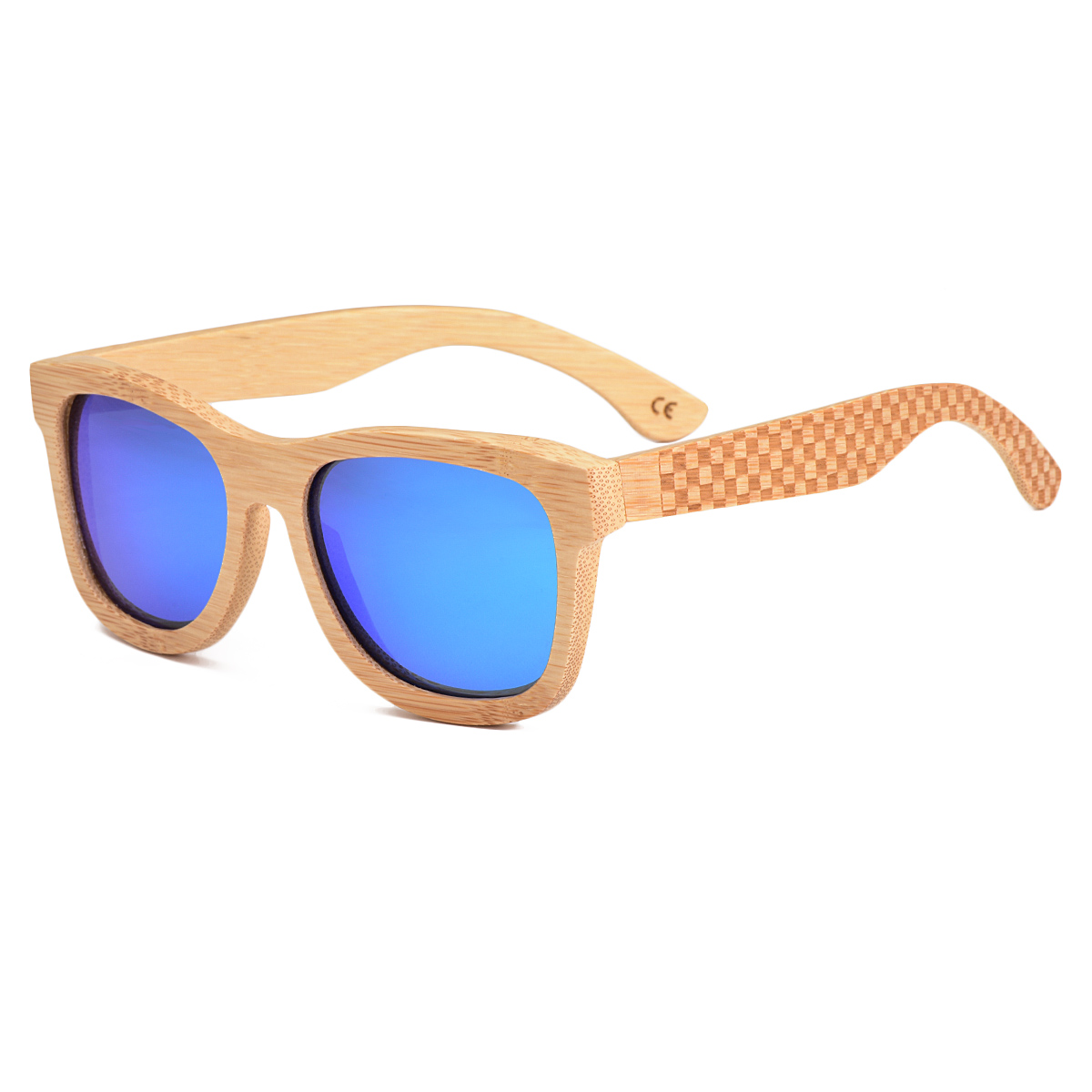 JANGOUL Occhiali da sole in bambù carbonizzato Occhiali da sole classici in legno di bambù Occhiali da sole naturali da uomo e da donna Occhiali retrò fatti a mano TA06