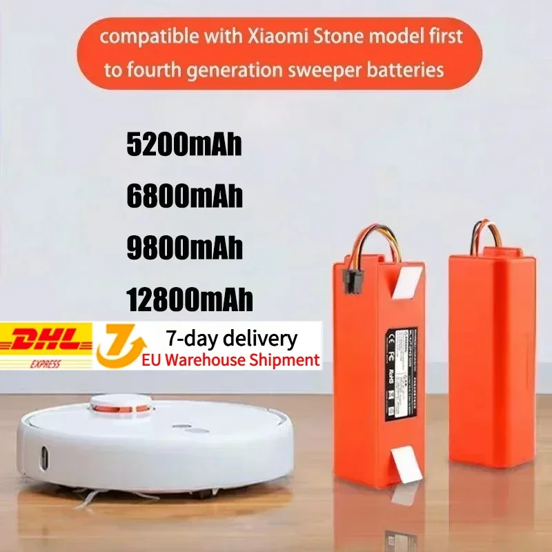 14.4V BRR-2P4S-5200S Robot Aspirapolvere Batteria di Ricambio Per Xiaomi Roborock S55 S60 S65 S50 S51 S5 1S 1ST MAX S6 Parti