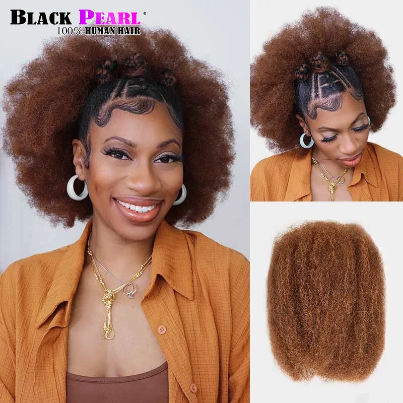 Brasileiro afro kinky em massa cabelo humano para trança pacote de cabelo remy elegante remy cabelo em massa sem fixação peruano qvr afro kinky