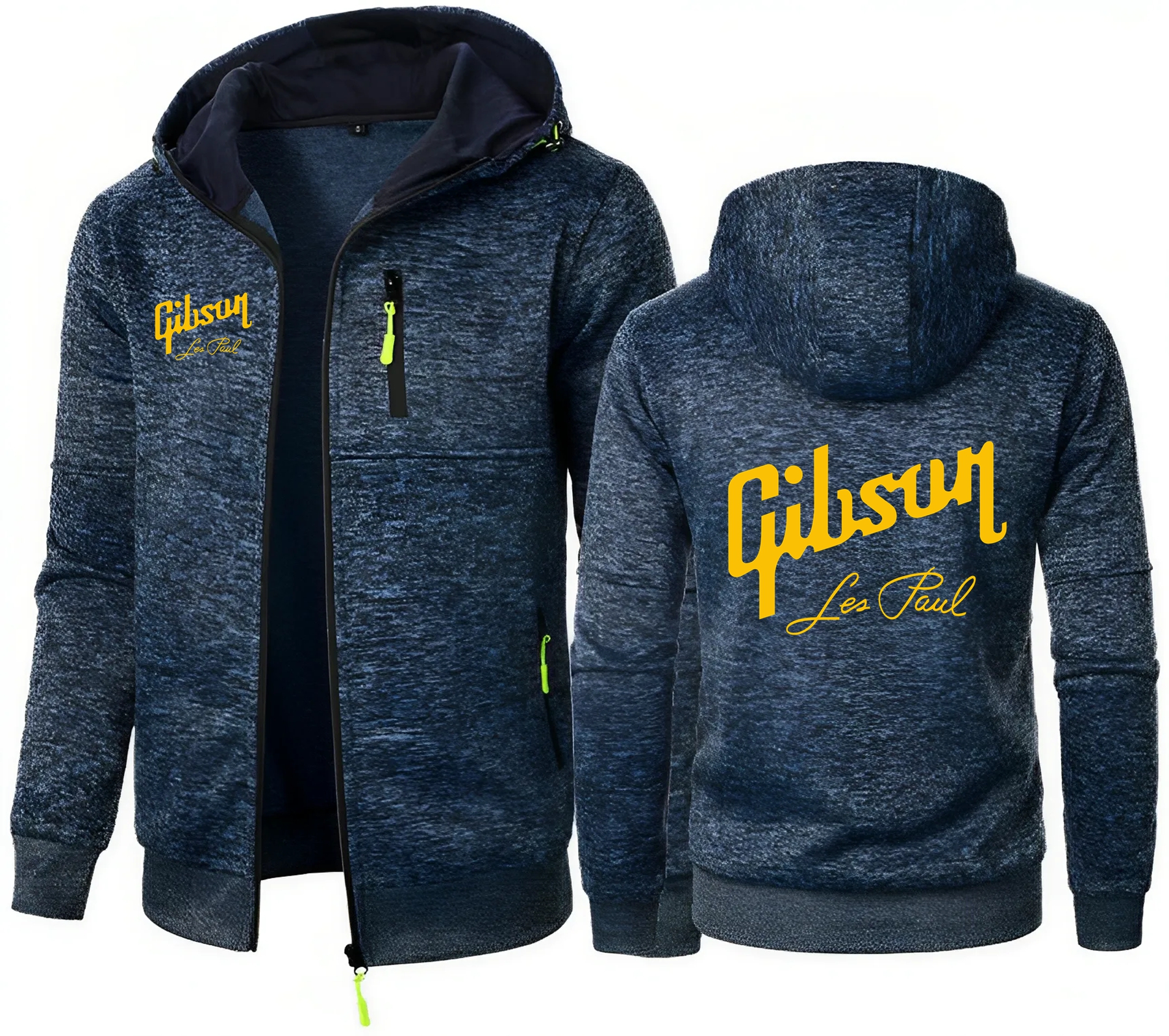 Gibson 1894 Sudadera con capucha de Jacquard inspirada en roca, Sudadera con capucha de lana para hombre, Sudadera con capucha para guitarra eléctrica Gibson Paul Gibson, sudadera para hombre